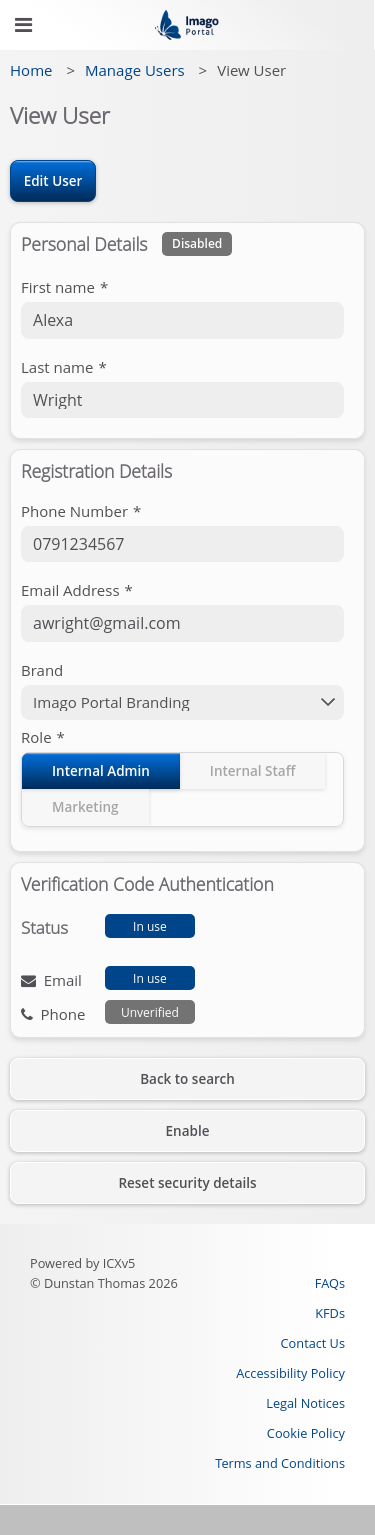 Role-InternalAdmin > 04 View User